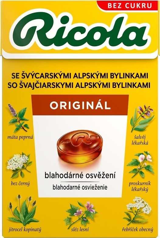 RICOLA Bylinný Originál bez cukru 40g