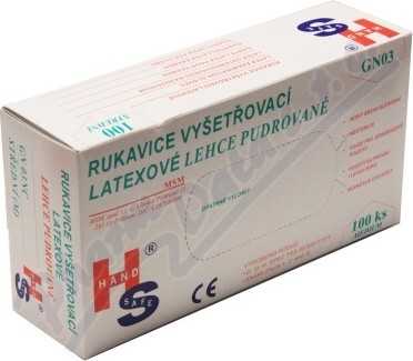 Rukavice vyš.latexové MSM M/100ks GN03NC