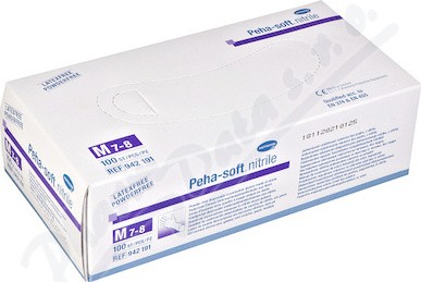 Rukavice vyš.Peha-Soft NITRILE b.pudru nes.M 100ks