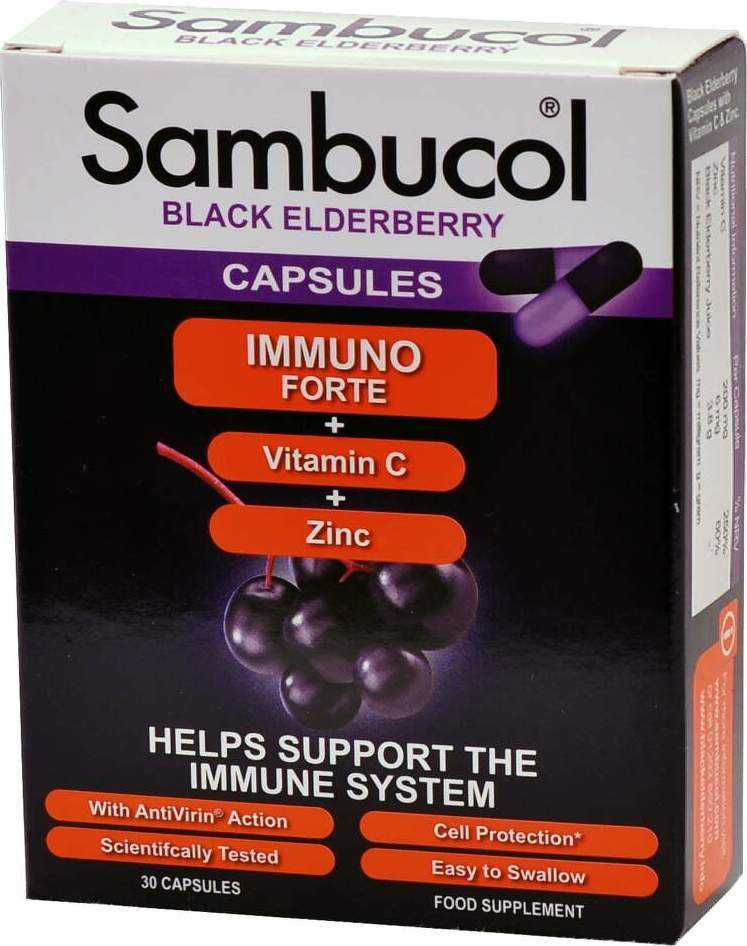 SAMBUCOL Immuno Forte + vitamin C + zinek tob.30