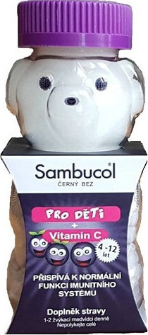 SAMBUCOL Pro Děti + vitamin C medvídci 60ks