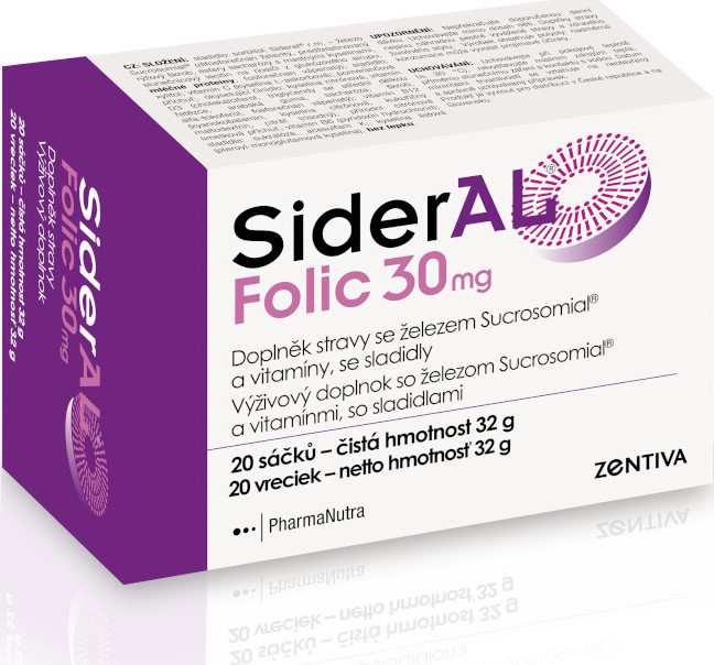 Sideral Folic 30mg 20 sáčků