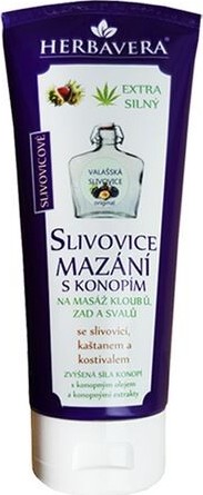 Slivovicové mazání s konopím HERBAVERA 200ml