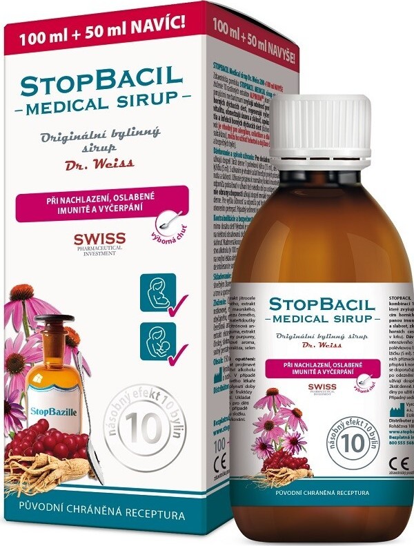 STOPBACIL Medical sirup Dr. Weiss 100+50ml NAVÍC