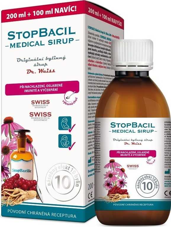 STOPBACIL Medical sirup Dr. Weiss 200+100ml NAVÍC