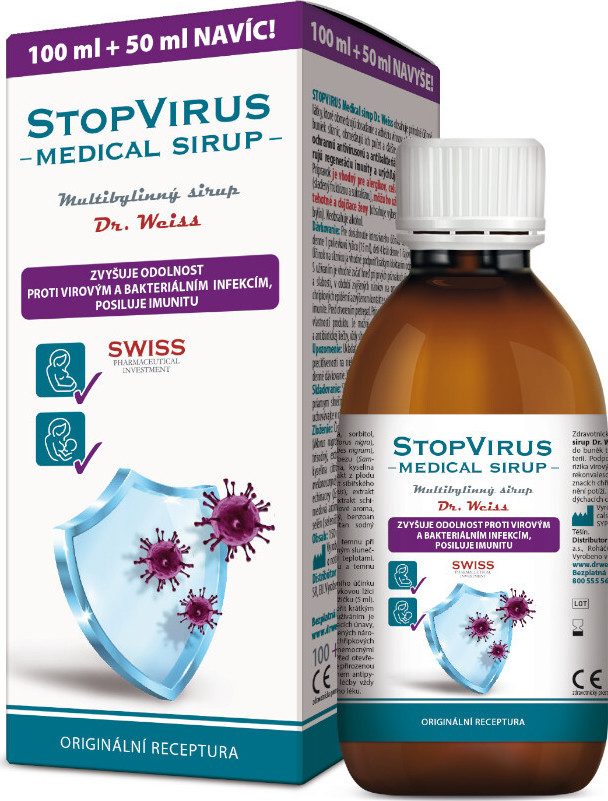 STOPVIRUS Medical sirup Dr. Weiss 100+50ml NAVÍC