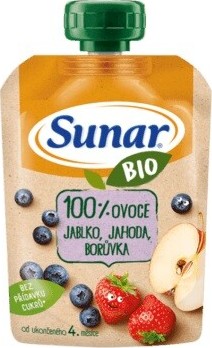 Sunar BIO kapsička Jablko jahoda borůvka 100g