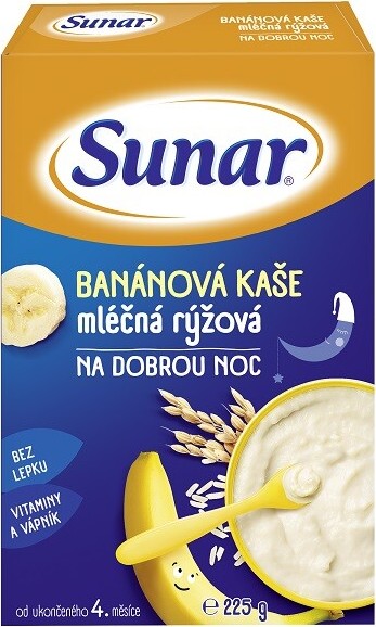 Sunar mléčná kašička banánová dobrou noc 225g