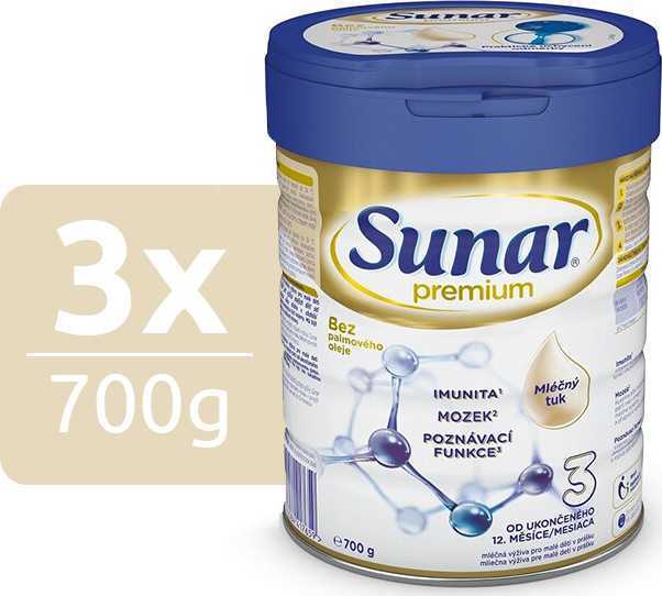 Sunar Premium 3 700g - balení 3 ks