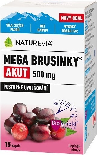 NatureVia Mega brusinky Akut cps.15