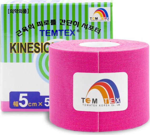 Temtex kinesio tape Classic růžový 5 cm x 5 m