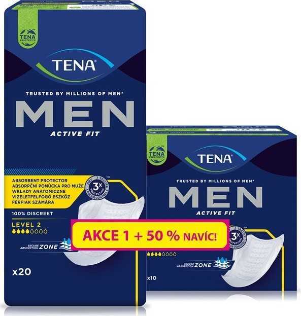 TENA Men Level 2 ink.vložky +50% navíc 30ks