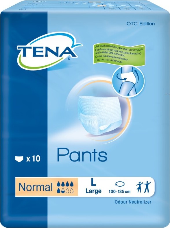 TENA Pants Normal Large - Inkontinenční kalhotky (10ks)