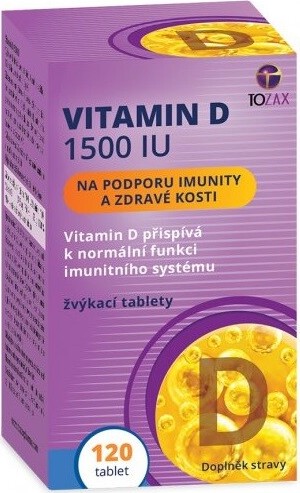 TOZAX Vitamin D 1500IU tbl.120