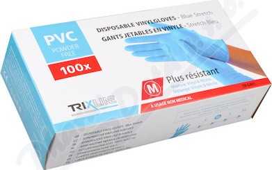 Pharma Activ Rukavice nitril vinyl modré bez pudru vel-M 100 ks