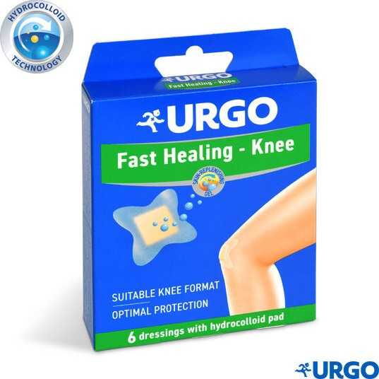 URGO FAST HEALING-KNEE Na kolena hydrok.nápl.6ks