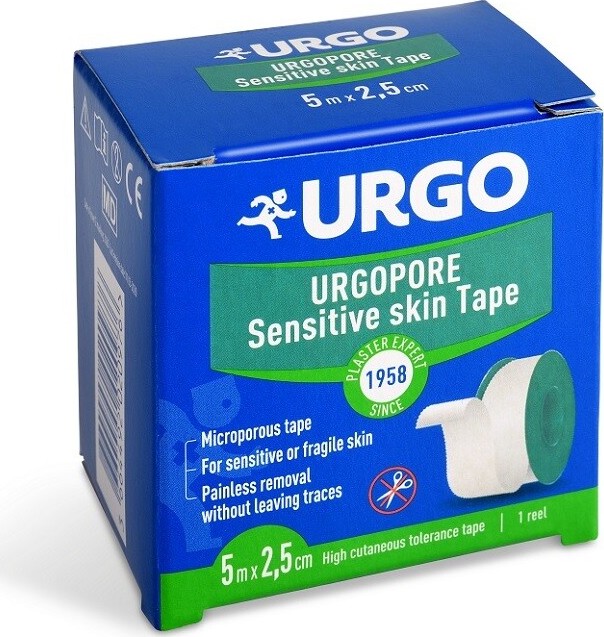 URGO PORE Náplast netkaný textil 2.5cmx5m NOVÁ