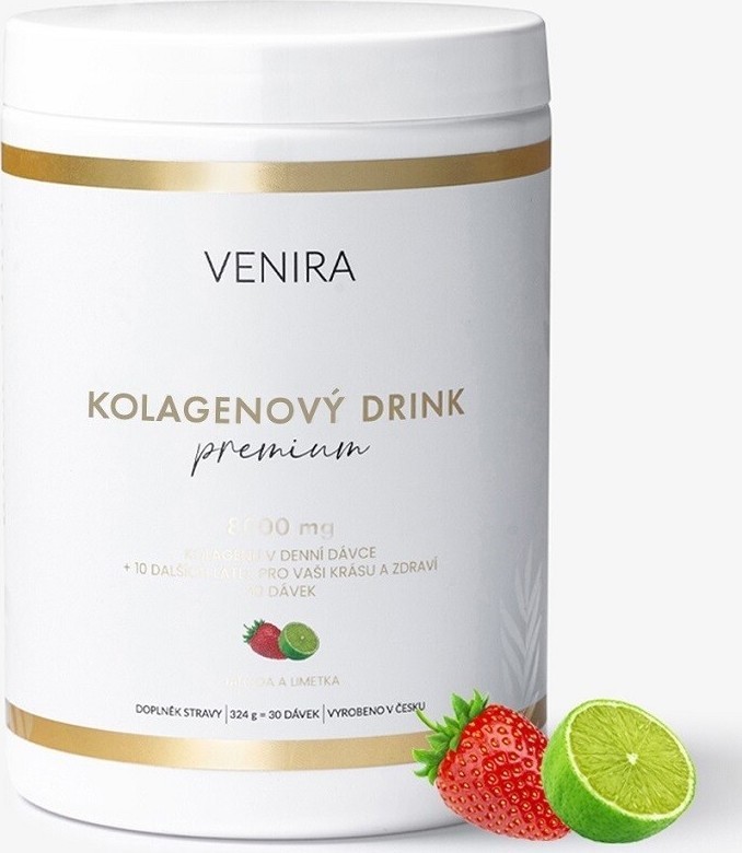 Venira Premium kolagenový drink jahoda+limeta 324g