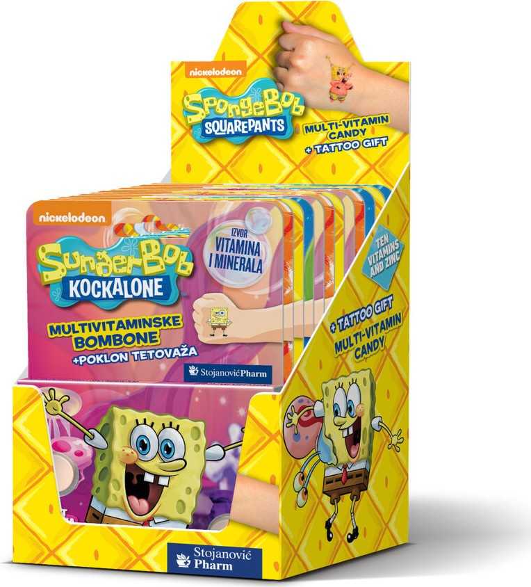 Vieste Multivitamin SpongeBob + tetování box tbl.12x12