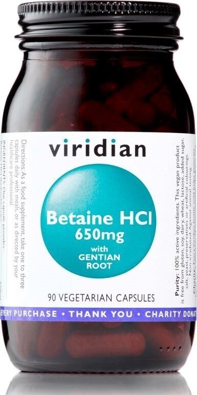 Viridian Betaine HCL cps.90