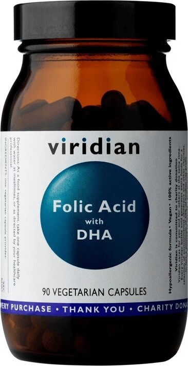 Viridian Folic Acid with DHA cps.90