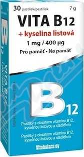 Vita B12 + kyselina listová 1 mg-400mcg 30 tablet