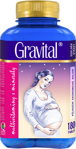 VitaHarmony Gravital 180 tablet pro těhotné a kojící ženy