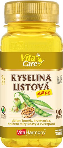 VitaHarmony Kyselina listová tbl.90x400mcg