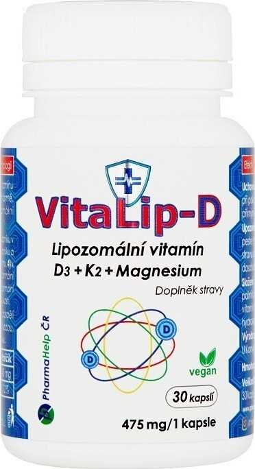 VitaLip-D - lipozomální vitamín D3+K2+Mg 30 kapslí