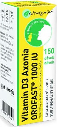 Vitamín D3 Axonia OROFAST 1000IU sublin.sprej 30ml