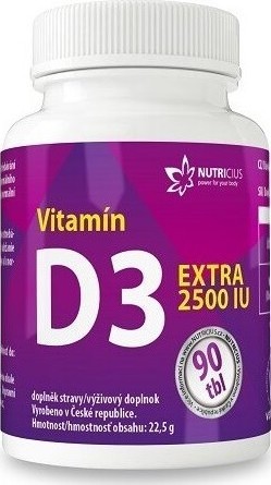 Vitamín D3 EXTRA 2500IU tbl.90