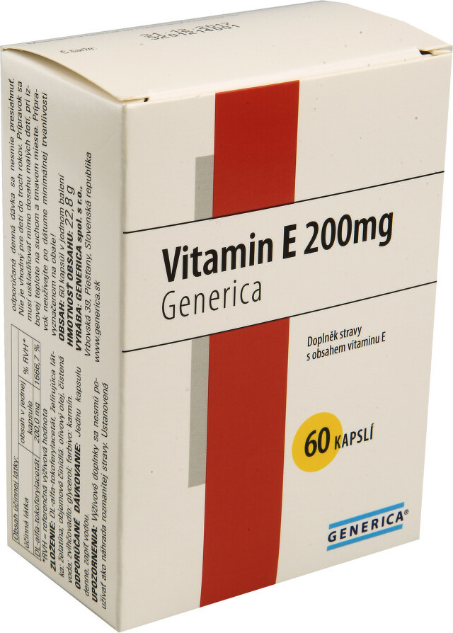 Vitamin E 200 I.U. cps.60 Generica