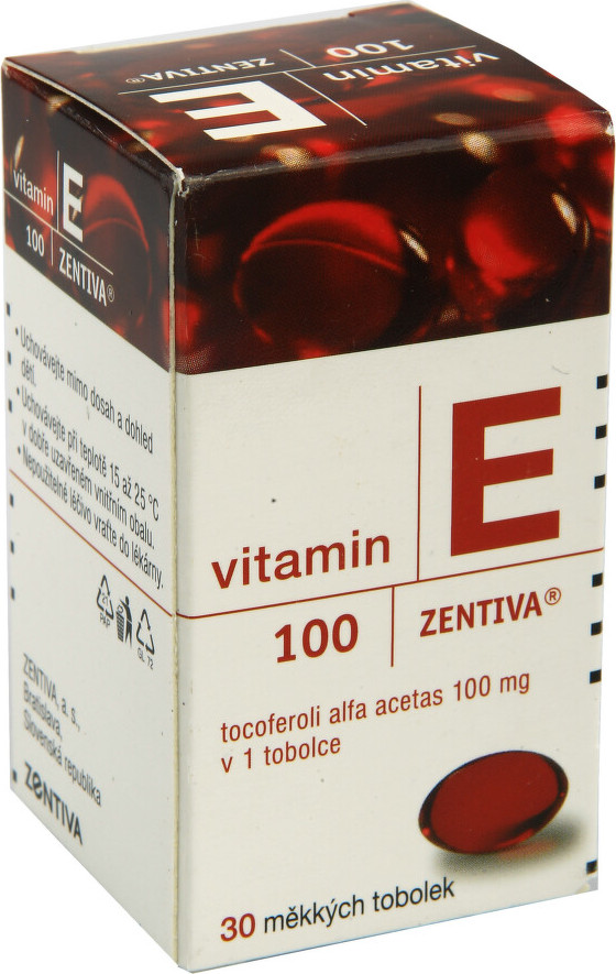 VITAMIN E ZENTIVA 100MG měkké tobolky 30