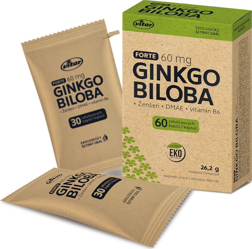 Vitar Ginkgo biloba 60mg+DMAE+vit.B6 EKO cps.60