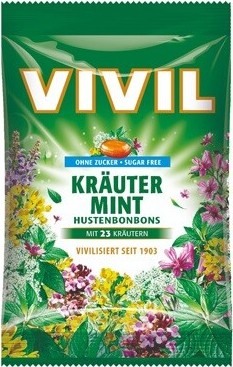 Vivil Byliny + mentol bez cukru 80g