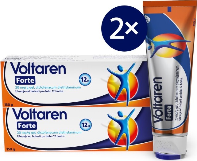 VOLTAREN FORTE 20MG/G gel 150G IIB - balení 2 ks