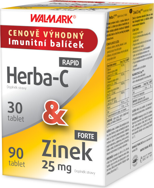 Walmark Herba-C 30 tablet & Zinek 25mg 90 tablet Promo 2020