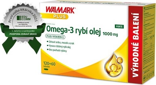 Walmark Omega-3 rybí olej 1000mg tob.120+60