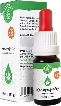 Zelená Země CBD Konopný olej 5% 10 ml