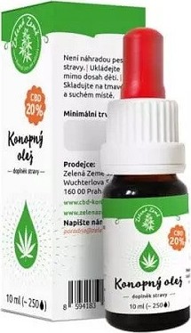 Zelená Země CBD Konopný olej s CBD 20% 10 ml