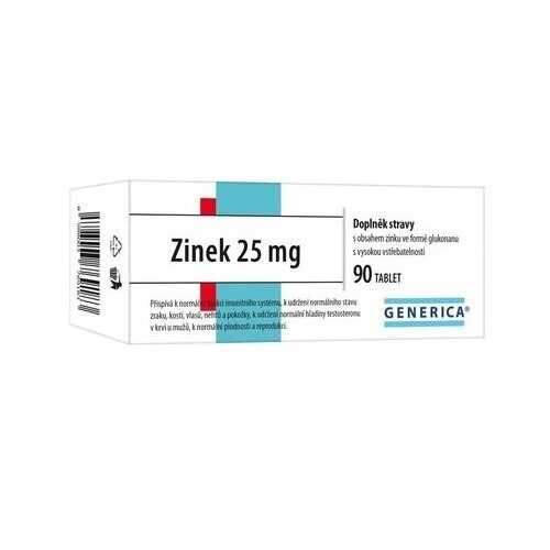 Zinek 25 mg tbl.90 Generica