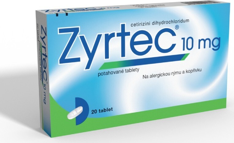 ZYRTEC 10MG potahované tablety 20