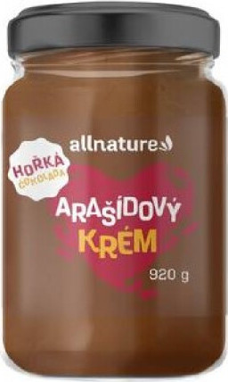 Allnature Arašídové máslo s hořkou čokoládou 920g