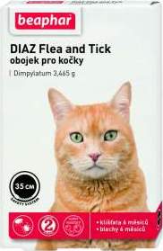 DIAZ Flea and Tick 3.465g obojek pro kočky 35cm