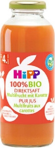 HiPP 100% JUICE BIO Ovocná šťáva s karotkou 330ml