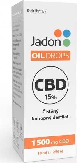 Jadon OIL DROPS konopný destilát CBD 15% 10ml