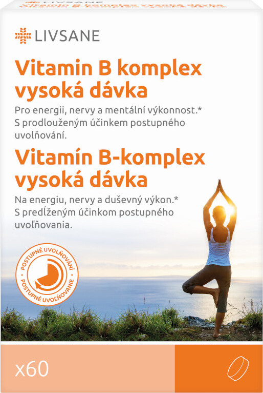 LIVSANE Vitamin B Komplex vysoká dávka 60ks