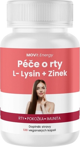 MOVit Péče o rty L-Lysin+Zinek veganských cps.120