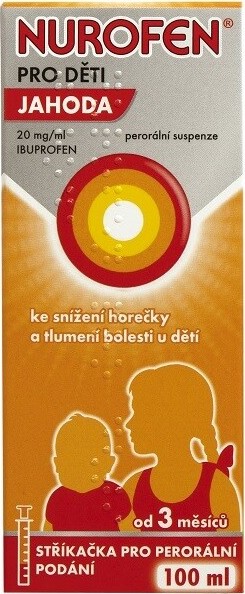 NUROFEN PRO DĚTI JAHODA 20MG/ML perorální suspenze 1X100ML