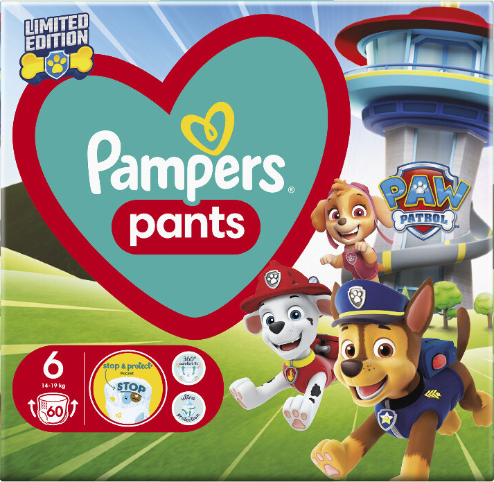 Pampers Pants Kalhotkové plenky Giant Box Plus velikost 6 14-19kg 60 ks